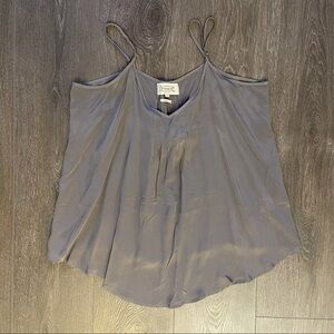 Propaganda gray 100% silk blouse